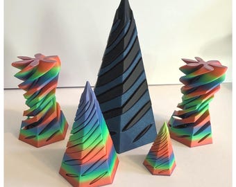 3D Printed Vortex Pass-thru Fidget Toy | Fidget Spinner Stim Toy | Sensory Cone 3D Print for Anxiety & ADHD Relief