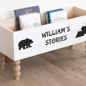 Wood Toy Box, Floor Bookshelf, Toy Storage, Bookshelf, Toy Bin, Book Storage, Kids Toy Box, Kids Bookshelf, Storage, Toy Box, Newborn gift