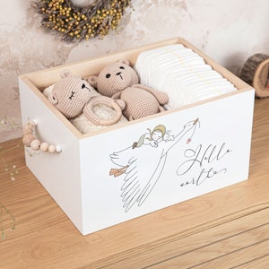 Organiseur en bois, Organiseur de chambre d'enfant, Panier de rangement, Organiseur de couches, Rangement au sol, Décoration de chambre d'enfant, Panier de rangement de jouets, Étagère de chambre de bébé