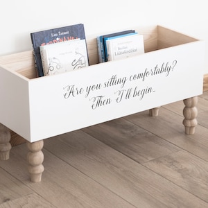 Once Upon a Time boekendoos, inrichting kinderkamer, boekenbak, babycadeau, speelgoeddoos, boekenopberger, kinderkamer, boekendouche, kinderboekenkast gepersonaliseerde doos