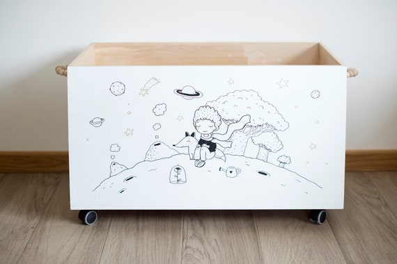 Toy Box Storage Kids Chest Organizer Bedroom Bin Children Playroom Bench Wooden Kidkraft Austin New Furniture Wood Large Top Basket Large