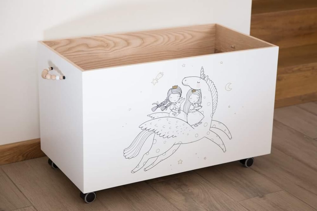 Big Toy Chest Nursery Toy Box Toy Storage Treasure Chest Etsy