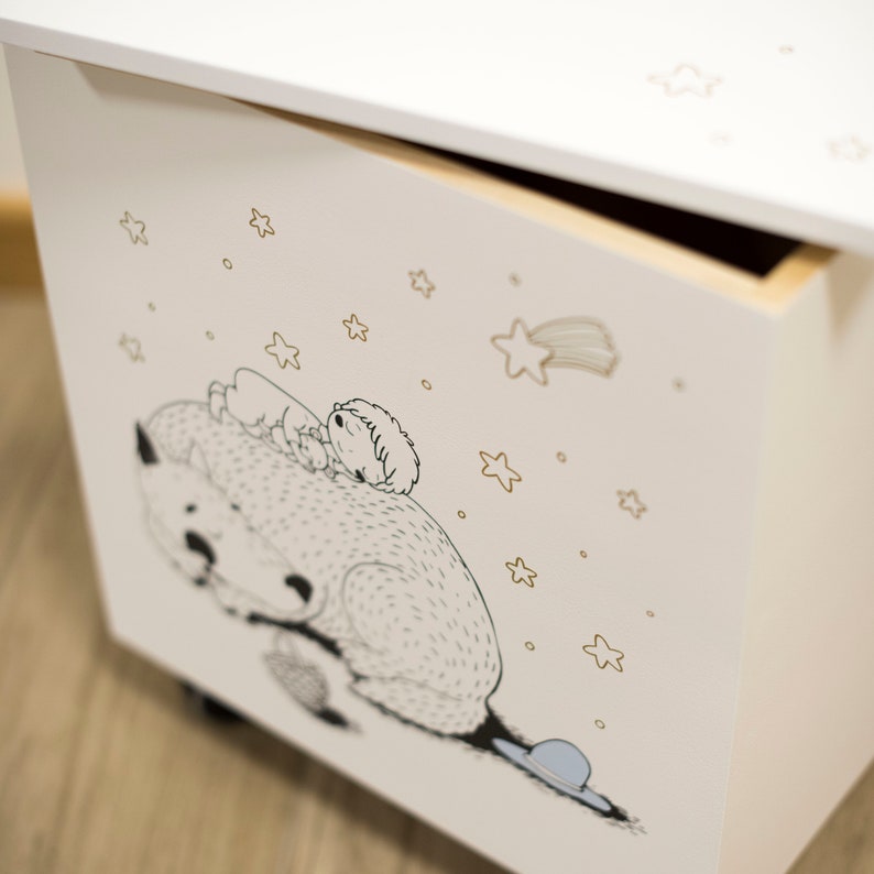 Toy box Boys toy box Storage Wooden toy box Toy box on wheels Toy storage Nursery Decor Wooden Shower Gift Toy chest Wood toy box