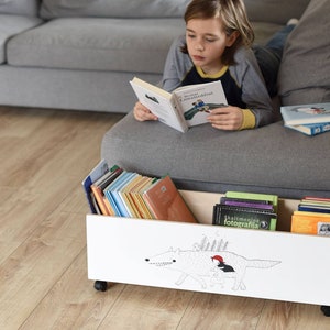 Nursery bookshelf, baby nursery storage bin, kids book storage, kids room storage, bookcase, book storage, toy storage, book shelf
