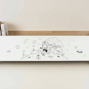 Étagère à livres pour enfants, bibliothèque pour enfants, Le Petit Prince, livres de rangement pour enfants, rangement pour livres pour enfants, bibliothèque pour enfants, boîte à livres