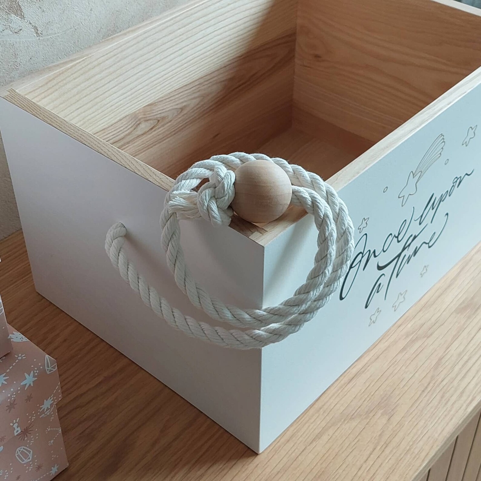 Book Box Wooden Nursery Storage Box for Books Baby Shower Etsy