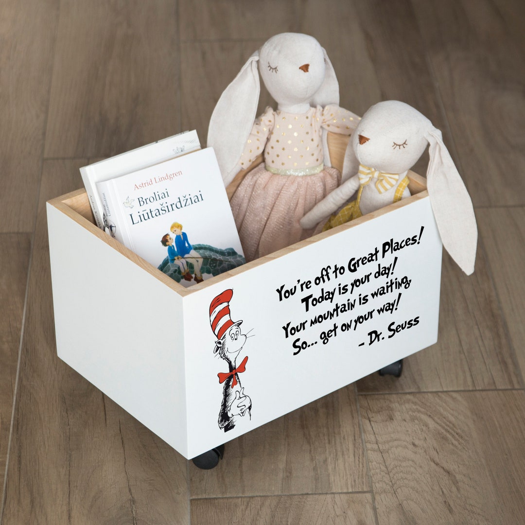 Book Box, Wooden Nursery Storage, Box for Books, Baby Shower Book Bin, Newborn Gift, Nursery