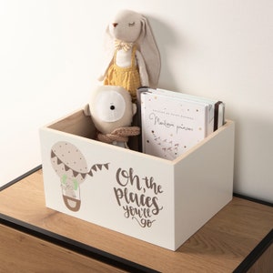 Bücherkiste, Kinderzimmer Aufbewahrung, Holzkiste, Holzkiste, Aufbewahrungsbox für Bücher, Baby Junge, Neugeborenen Geschenk, Kinderzimmer Aufbewahrung, Dr