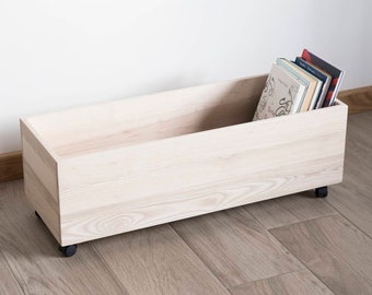 Book bin, nursery bookshelf, baby nursery storage bin, kids book storage, kids room storage, bookcase, book storage, toy storage, book shelf
