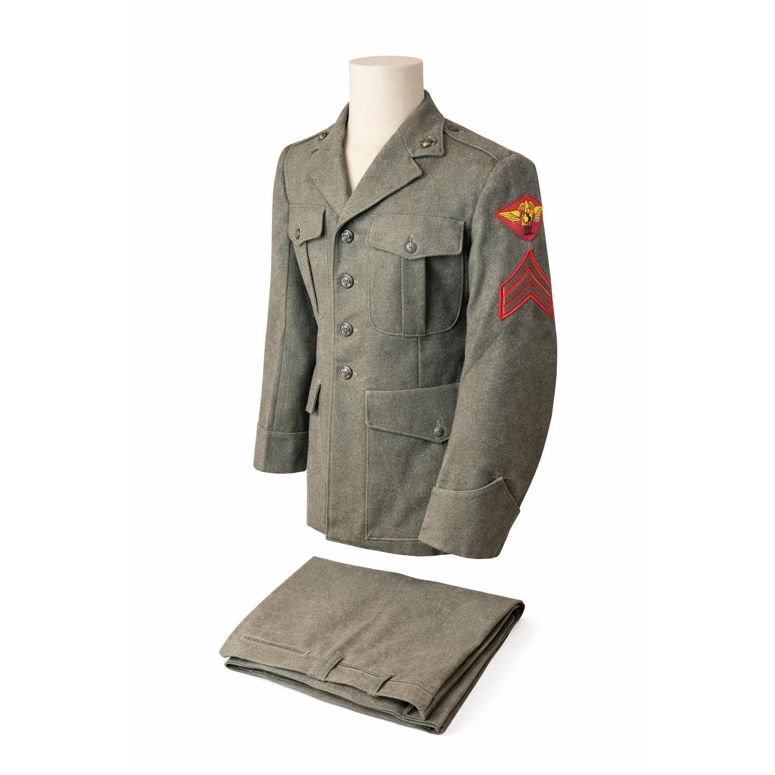 sachin and babi light blue dress ArtifactHighlight -- Enlisted Full Dress Uniform c. 1899-1912 This full  dress coat and uniform cap are arguably one of the more unique Marine Corps  uniforms worn by noncommissioned officers and privates. Issued main image 1