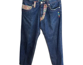 Vintage Coogi Jeans Mens 36x34 Emroidered Denim Spellout Hip Hop Streetwear Y2K