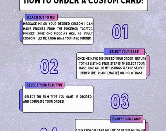 Custom Proxy Card - Please read item description!