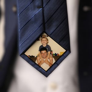 Custom Photo Tie Patch, Father of the Bride Gift, Tie Photo Patch, Father of the Groom , Wedding Father Gifts Patches, Anniversary gift