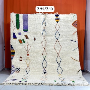 Handmade Moroccan Berber Rug – Authentic Wool Carpet – Boho Tribal Decor from the Atlas Mountains