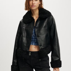 Faux Fur Jacket Y2k - Etsy