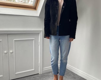 Women Dark Brown Suede Jacket | Vintage 70s Suede Leather Coat | Minimalist Suede Leather Jacket | Classic Suede Outerwear | Y2k Suede Coat