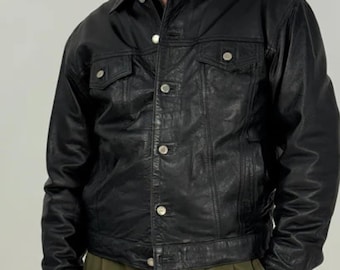 Levi's Made & Crafted Black Leather Trucker Jacket – XS - Etsy Canada
