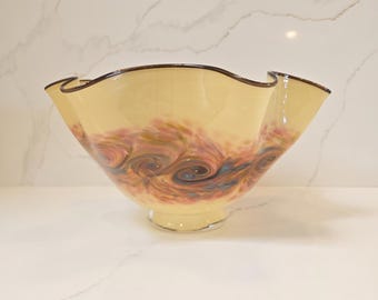 Stunning Hand-Blown Art Glass Centerpiece