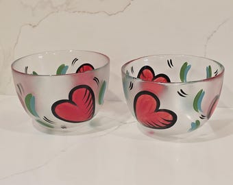 Kosta Boda Glass Heart Platter Ulrica Hydman-vallien Hand Painted