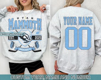 Anpassad Utah Mammoth-tröja, Utah Mammoth-tröja, Utah Hockey-tröja, Anpassad hockeytröja, Hockeyjulklapp
