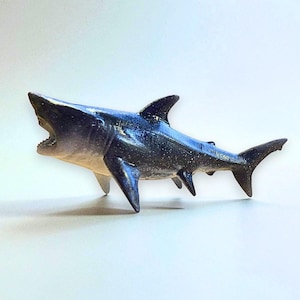Mini Shark Figurine | Hand-Painted Ocean Animal Model | Resin Sea Life Collectible Decor
