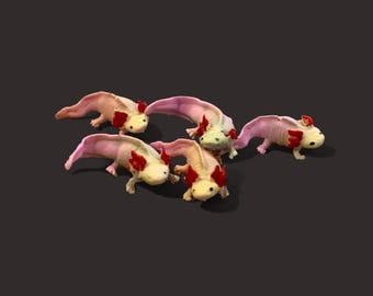 Mini Axolotl Figuren Aus Resin – Süße Deko-Figuren Zum Sammeln