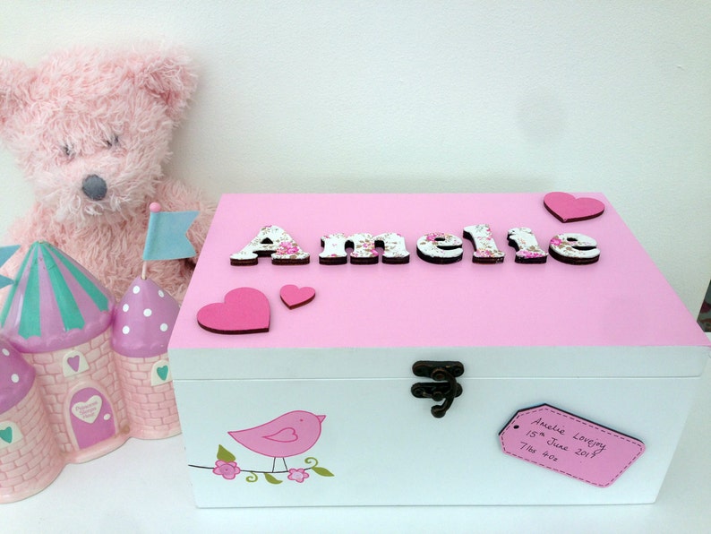 Personalised Baby Memory Box Customized Keepsake Box New Etsy