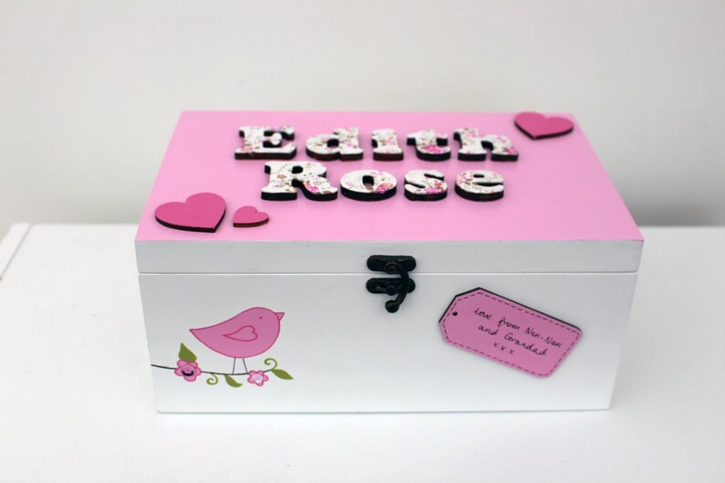 Personalised Baby Memory Box Customized Keepsake Box New Etsy