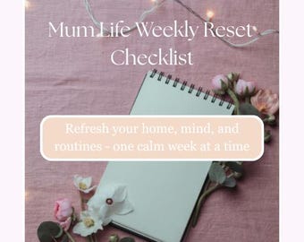 Mum Life Weekly Zurücksetzen Checkliste | Planer für Mamas | Digitaler Download PDF