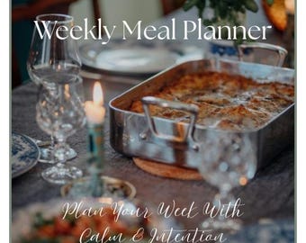 Family Meal Planner Printable Bundle | Weekly Dinner Scheduler (PDF Download)