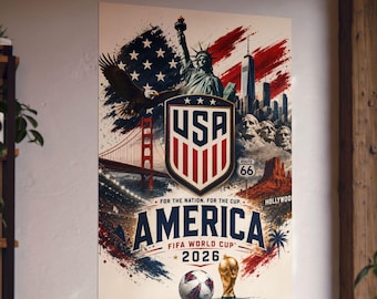 USA America FIFA World Cup 2026 Poster | Matte Vertical Print