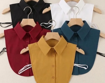 Handmade Detachable Fake Collar for Women, Decorative Half Shirt Dickie Collar