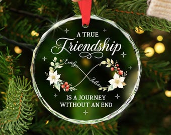 Personalized Friendship Christmas Ornament, Bestie Ornaments for Bestie Group, Custom Soul Sister Friend Gift