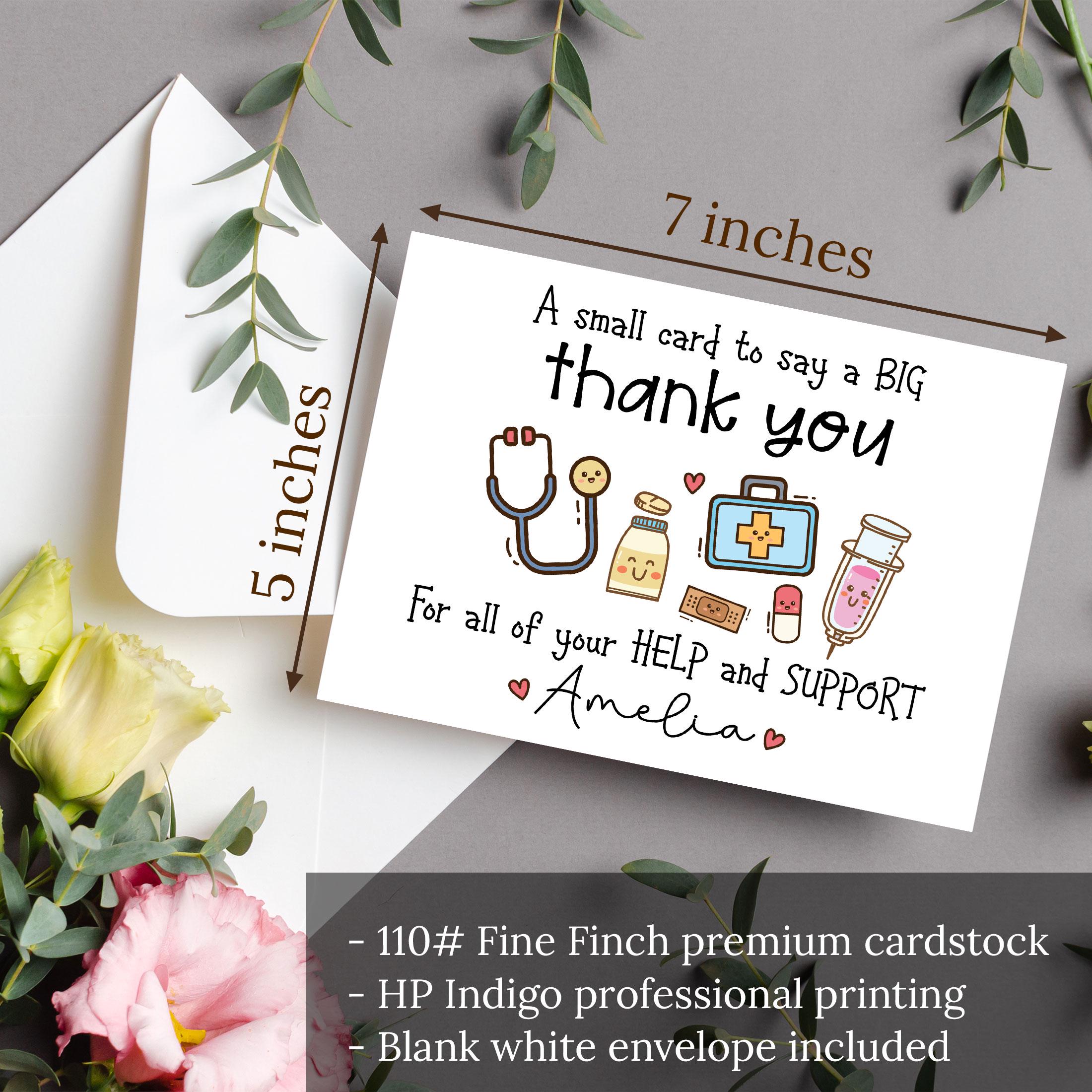 Personalized Doctor Nurse Thank You Card, Doctors Day Appreciation ...