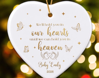 Personalized Baby Memorial Christmas Ornament, Baby Grieving Gift, Custom Infant Loss Sympathy Remembrance Keepsake