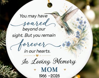 Personalized Memorial Christmas Ornament, In Loving Memory Ornaments, Remembrance Sympathy Keepsake, Custom Memorial Gifts