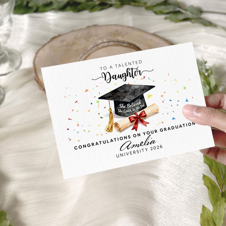 Personalized Graduation Card for Daughter Son Granddaughter Grandson ...