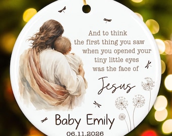 Personalized Baby Memorial Christmas Ornament, Baby Grieving Gift, Custom Loss Sympathy Remembrance Keepsake