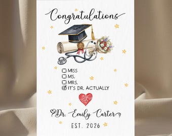 Personalized White Coat Ceremony Gifts, Medical School Graduation Gifts, Future Doctor Card, Med School Graduation Gift