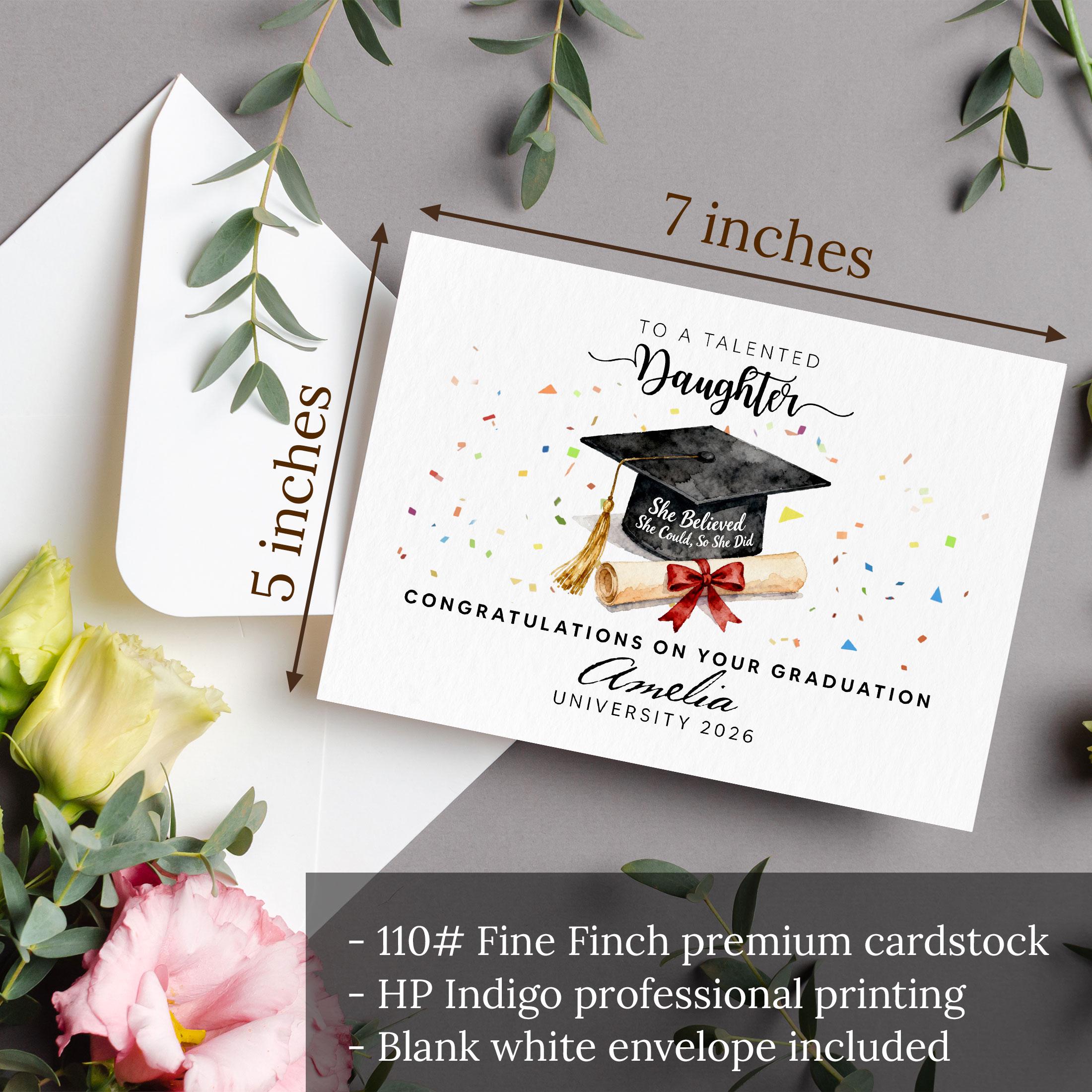 Personalized Graduation Card for Daughter Son Granddaughter Grandson ...