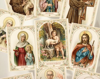 30 katholische Heilige Gebetskarten