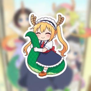 Bubble-free stickers Tohru Chibi Dragon Maid Art