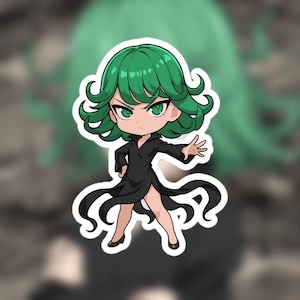 Bubble-free stickers Tatsumaki Chibi Tornado Hero