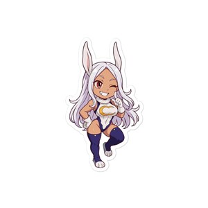 Bubble-free stickers Mirko Chibi Hero Bunny Girl
