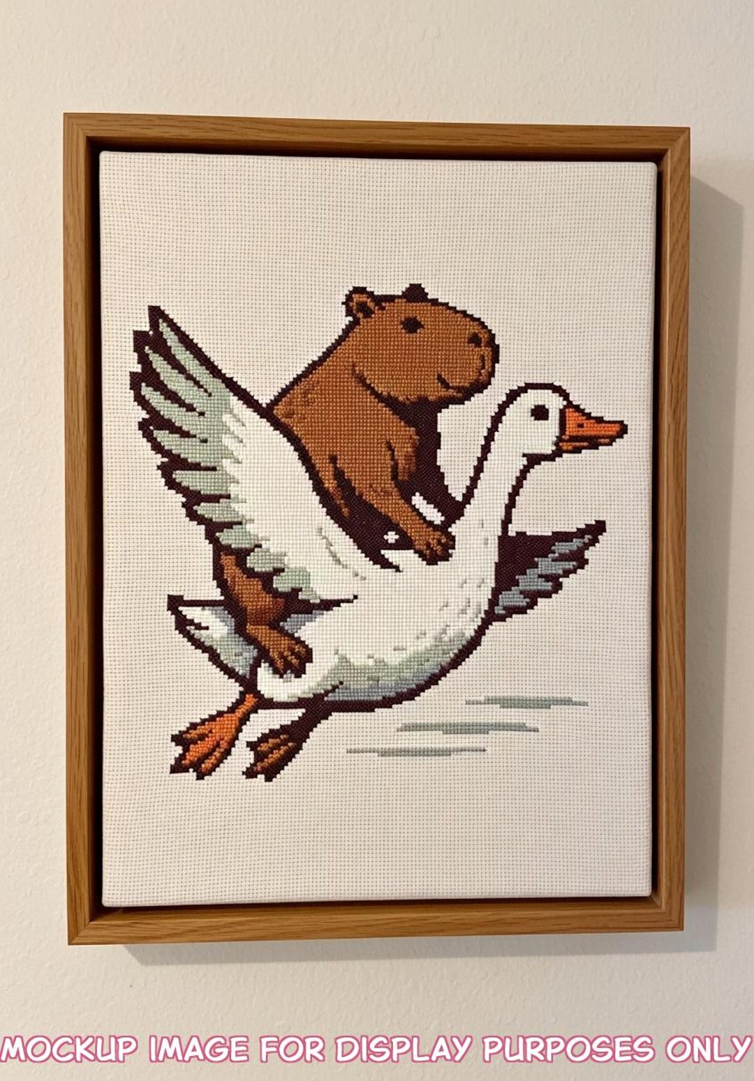 Capybara Riding Goose Capybara Riding Goose Cross Stitch Pattern - Etsy