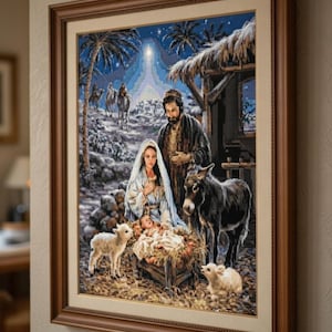 Schema punto croce Natività di Gesù