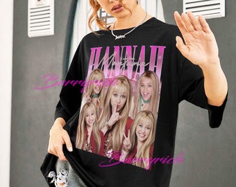 Camiseta unisex con estampado de Hannah Montana, camiseta para fans del estilo Y2K