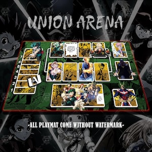 Union Arena Playmat – my hero academia Vibes | 24x14&quot; Gaming Mat | Otaku Desk Setup | Anime Mouse Pad Gift
