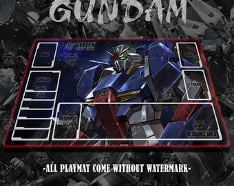 ガンダムプレイマット – ゼータバイブス | 24x14インチ ゲーミングマット | オタクデスクセットアップ | アニメマウスパッドギフト