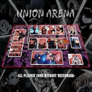 Union Arena Playmat – jujutsu kaisen Vibes | 24x14&quot; Gaming Mat | Otaku Desk Setup | Anime Mouse Pad Gift